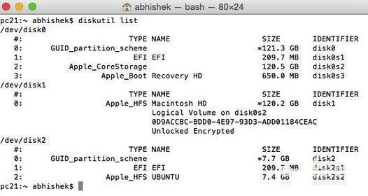 在Mac OS X中ubuntu usb启动盘制作的方法