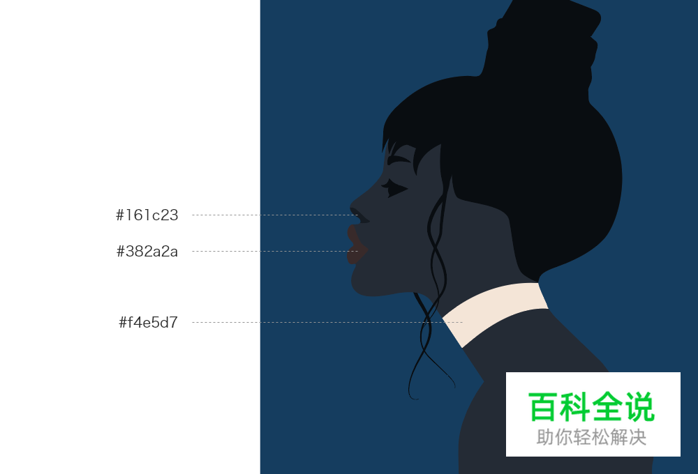 字母人像插画组合视觉造型