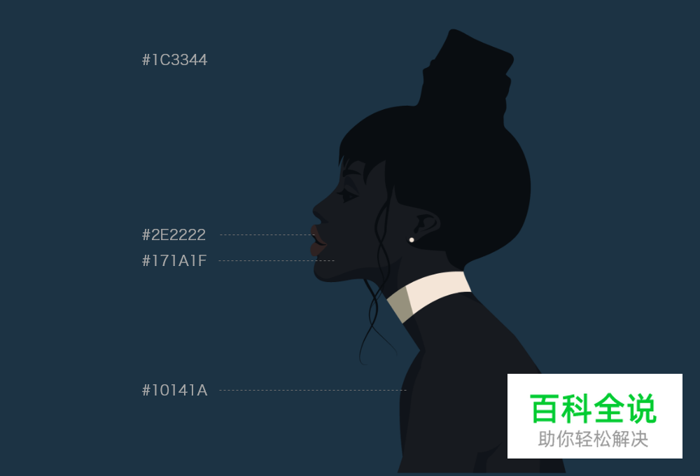 字母人像插画组合视觉造型