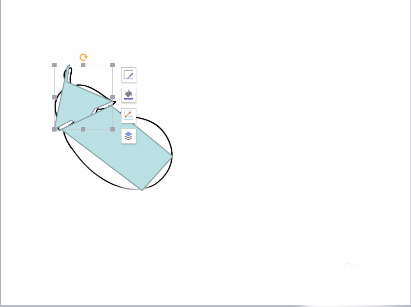 在PPT中绘制一个紫色的茄子