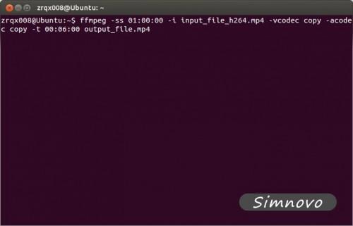 在ubuntu下使用ffmpeg并通过一段命令分割视频