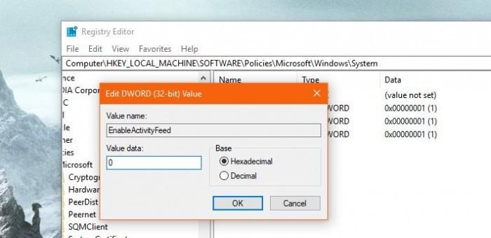 在Windows 10春季创作者更新中关闭Timeline(时间轴)功能的两种方法介绍