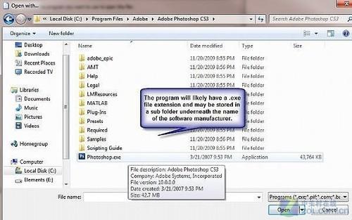 在Windows 7中简单更改文件关联程序