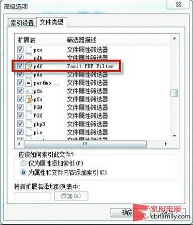 在Windows7下实现全文搜索pdf文件的方法