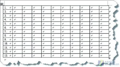 在Word表格中创建\