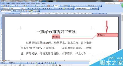 在word文档中怎么插入正确的注解?