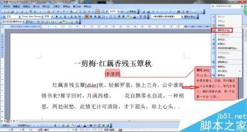 在word文档中怎么插入正确的注解?