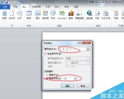 在Word中怎么从文档的某页开始插入页码?