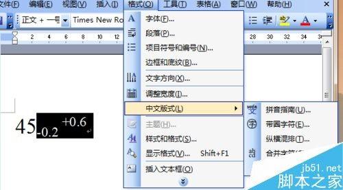 在Word文档中怎么插入公差?
