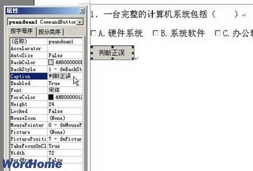 在Word2003中使用Word VBA制作选择题
