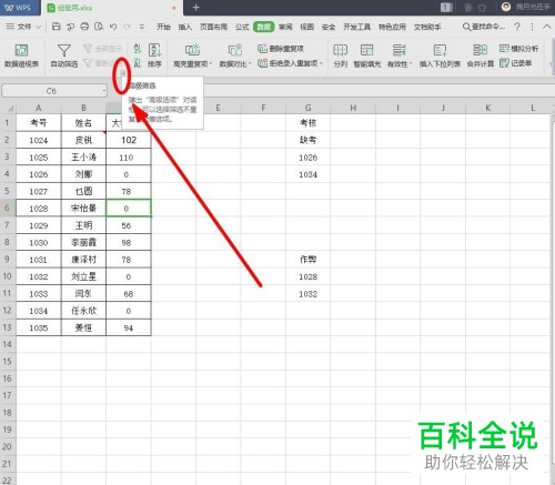 在WPS表格中如何一键筛选出满足条件的数据?