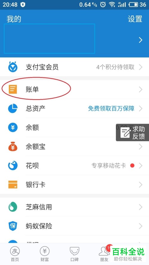 怎样查看支付宝账单详情？