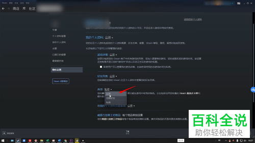 怎样解除Steam库存私密状态