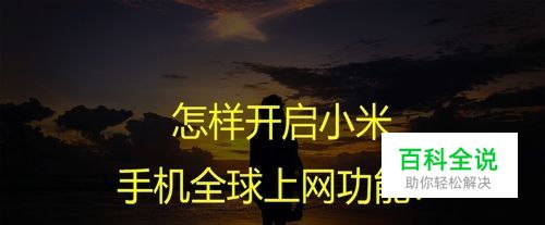怎样开启小米手机全球上网功能？