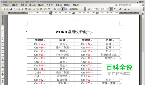 怎样快速记住WORD中的一些常用快捷键
