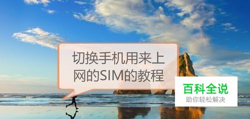 怎样切换手机用来上网的SIM卡？