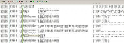 怎样使用Process Monitor来监视SQLSERVER的logwrite大小