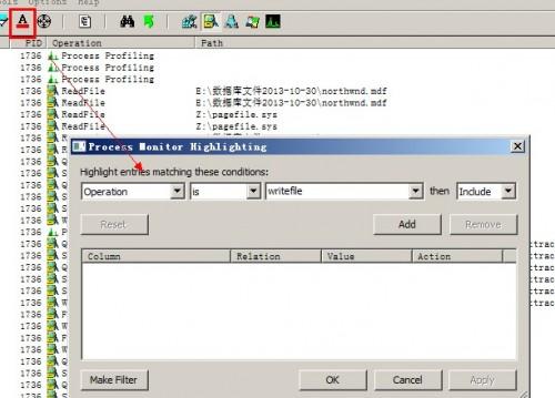怎样使用Process Monitor来监视SQLSERVER的logwrite大小