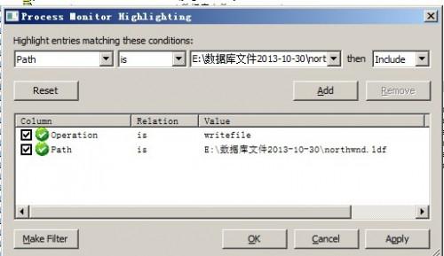 怎样使用Process Monitor来监视SQLSERVER的logwrite大小