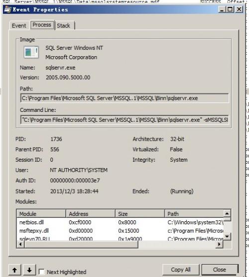 怎样使用Process Monitor来监视SQLSERVER的logwrite大小