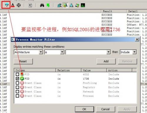 怎样使用Process Monitor来监视SQLSERVER的logwrite大小