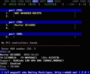 专业硬盘扫描修复工具 MHDD图文使用教程